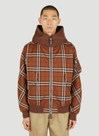 Burberry - Check Hooded Jacket in Brown