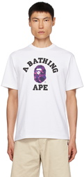 BAPE White Camo College T-Shirt