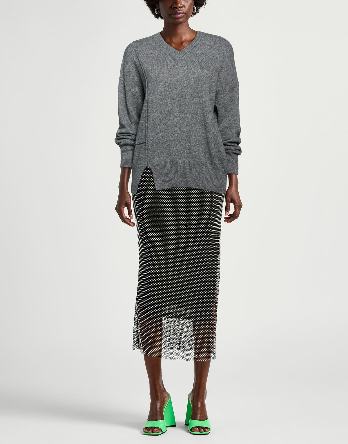 Manila Grace Womens Sweater in Grey