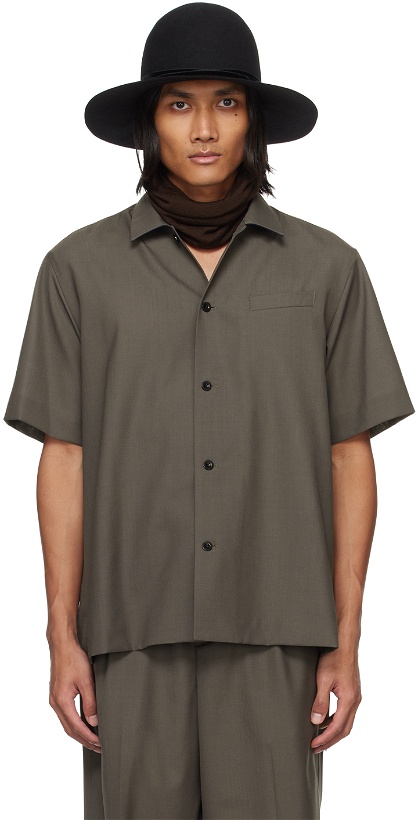 Photo: sacai Taupe Suiting Shirt