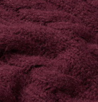Brunello Cucinelli - Cable-Knit Alpaca-Blend Rollneck Sweater - Burgundy