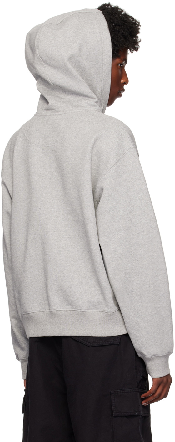 Kijun Gray Rivet Zip Hoodie