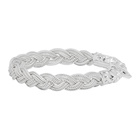 Emanuele Bicocchi Silver Flat Braided Bracelet