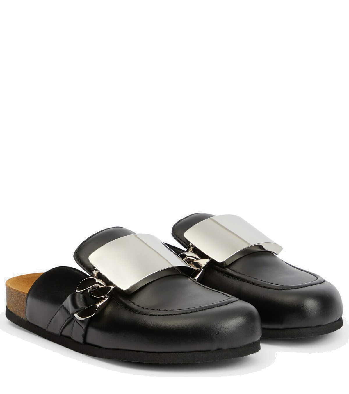 JW Anderson Women's Leather Slipper Shoe Black