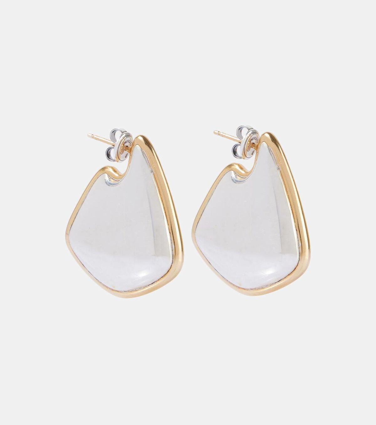 Bottega Veneta Fin Small 18kt gold-plated sterling silver earrings