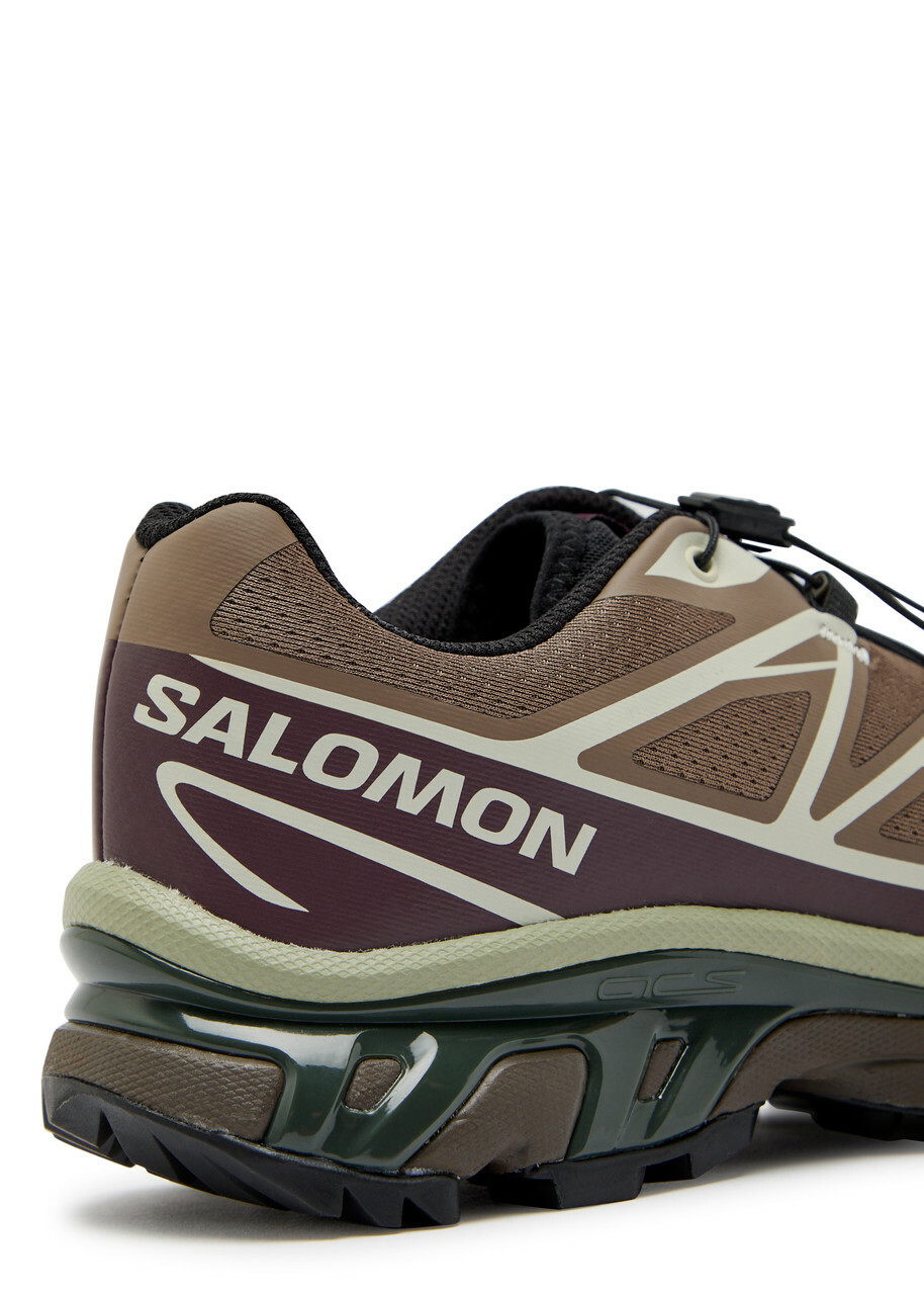 Salomon XT-6 Panelled Mesh Sneakers Brown