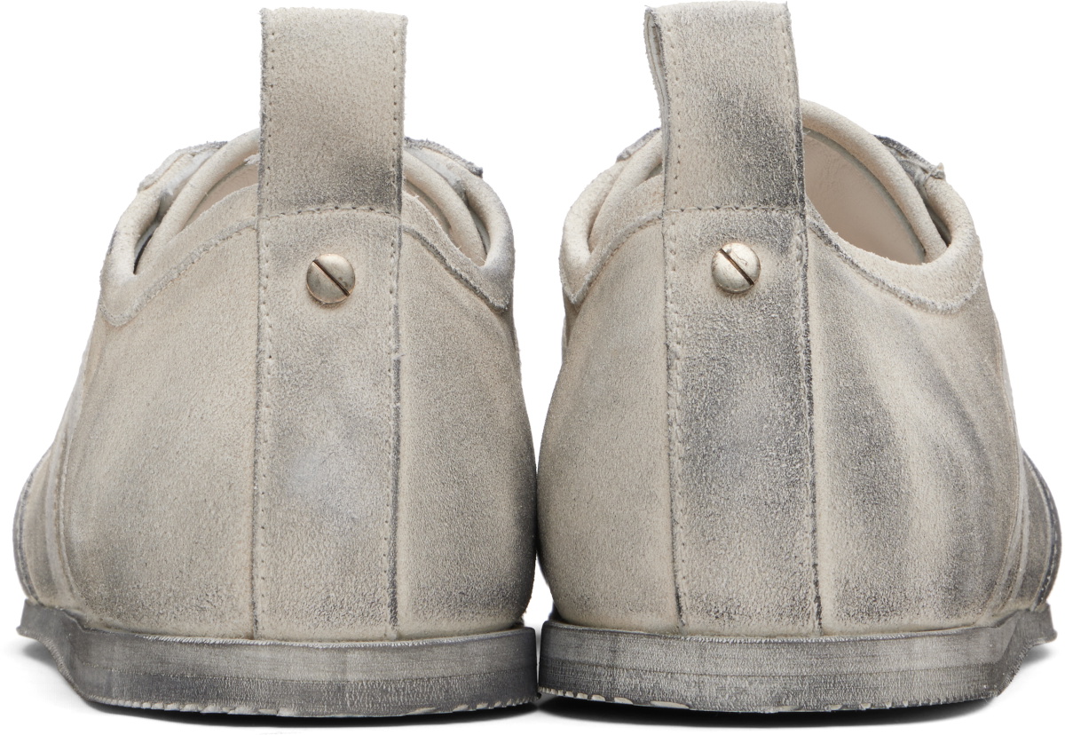 Ann Demeulemeester White & Gray Siru Boxing Sneakers