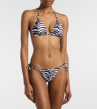 ViX Paula Hermanny Tie Side zebra-print bikini bottoms