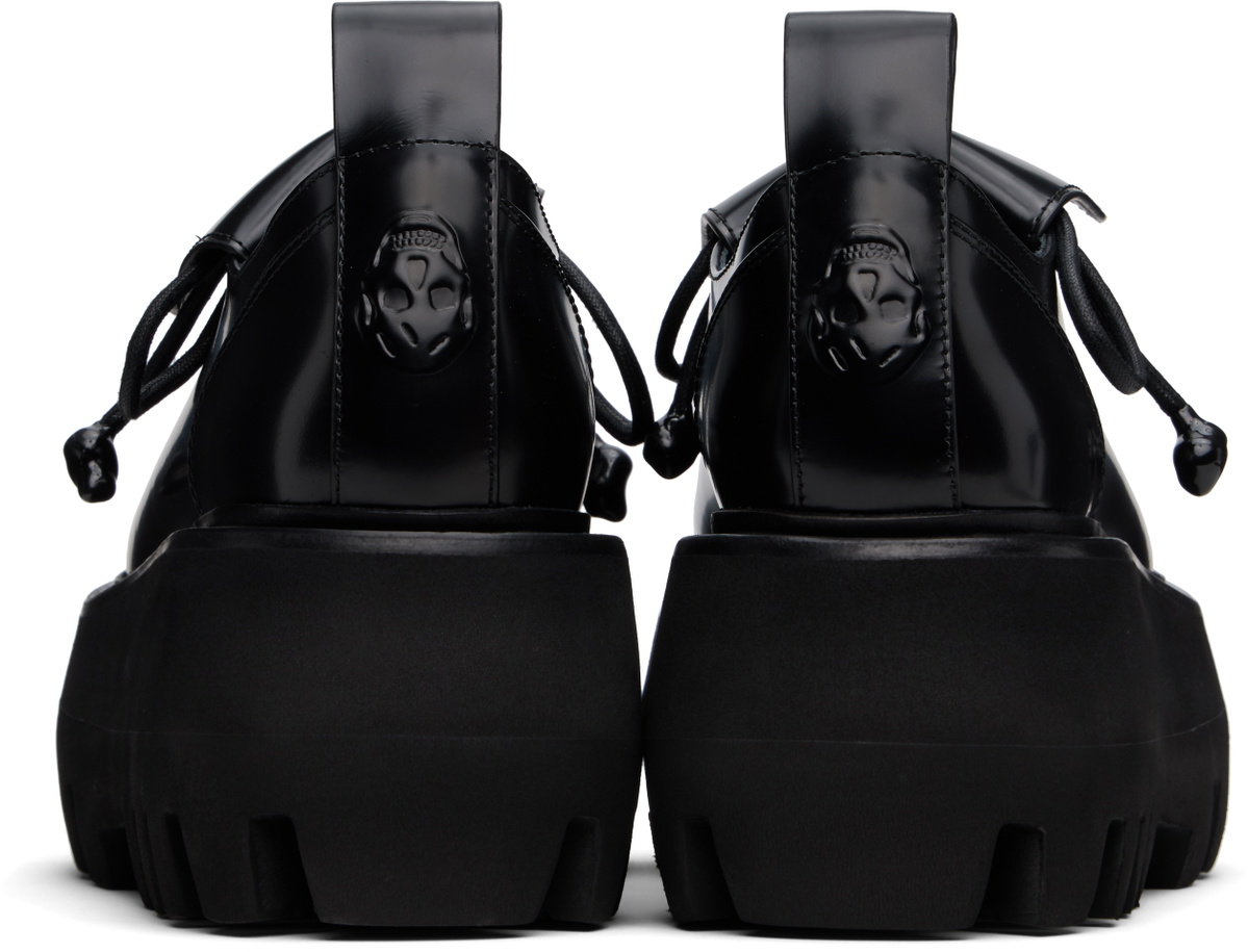 McQueen Black Sofa Lace Up Derbys