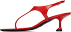 Proenza Schouler Red Tee Thong Heeled Sandals