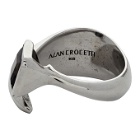 Alan Crocetti SSENSE Exclusive Silver Smoky Quartz Raptor Ring