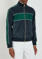 Casablanca Panelled Suede Track Jacket Navy