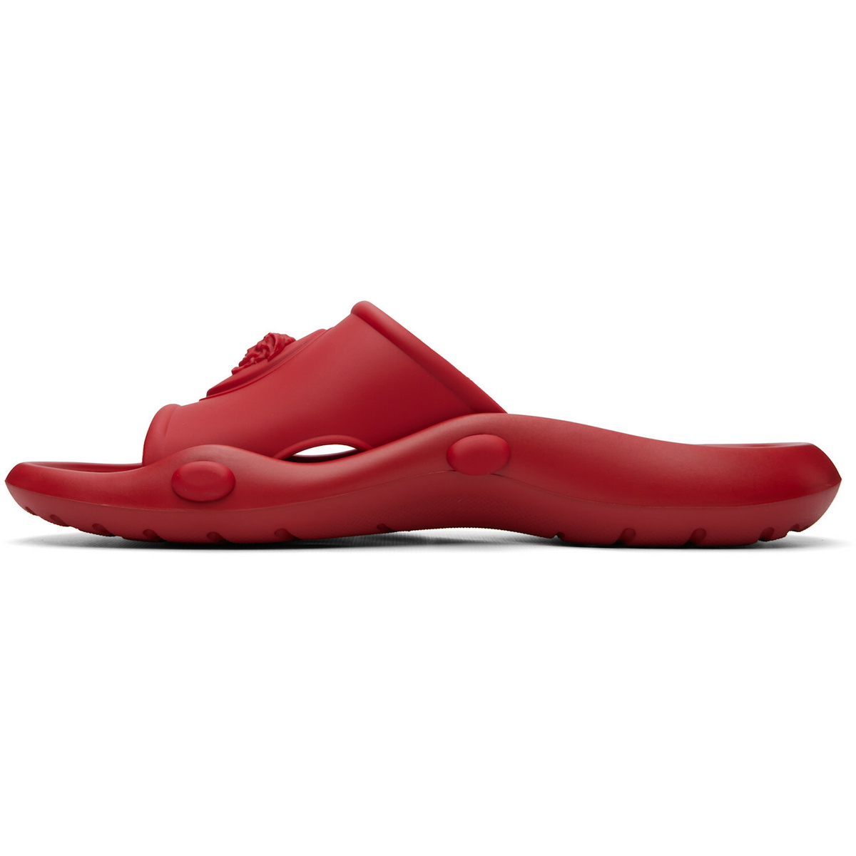 Versace Red Nettuno Rubber Slides