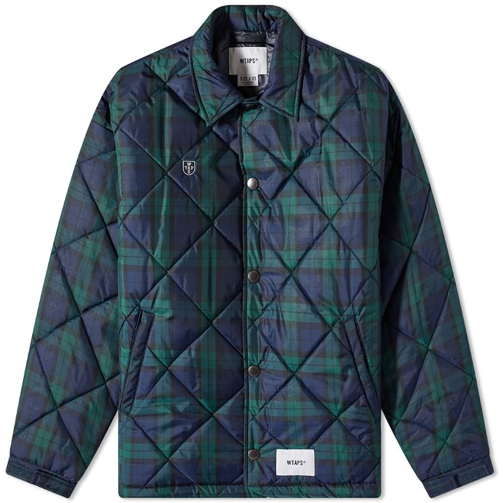 Photo: WTAPS Men's Chief 02 Check Quilted Coach Jacket in Green