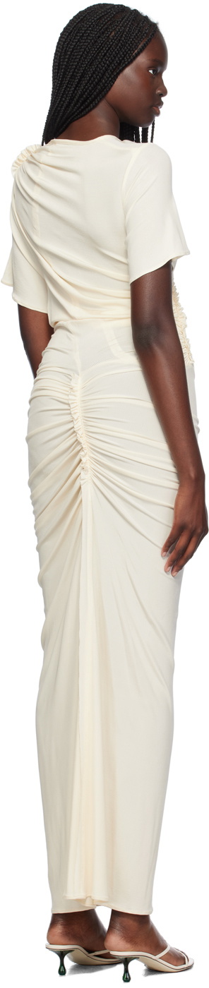 Atlein Off-White Asymmetric Maxi Dress