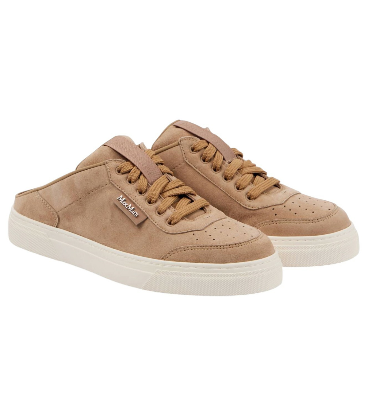 Max Mara Beige & Black Taba Sneakers Max Mara
