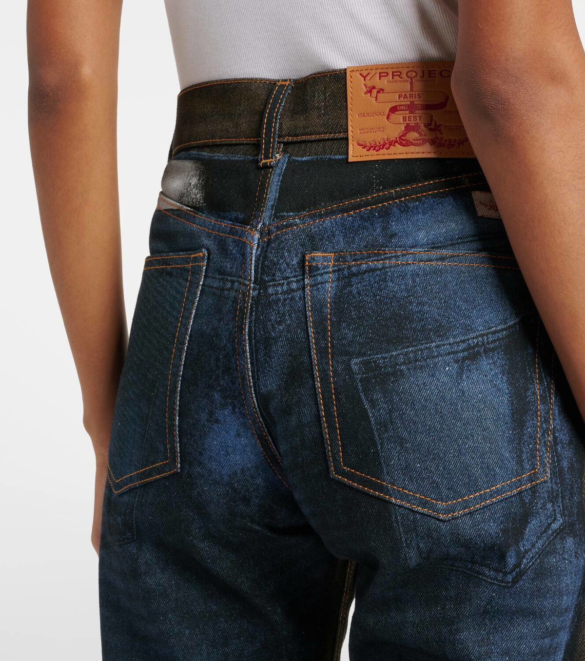 Y/Project Printed straight jeans