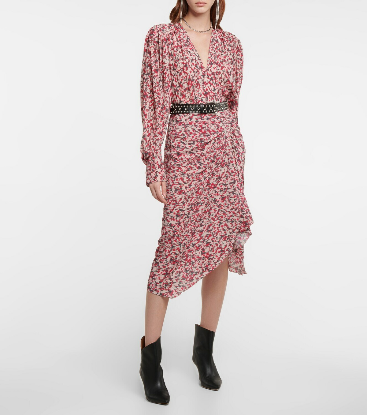 Azaria printed midi skirt in yellow - Marant Etoile | Mytheresa