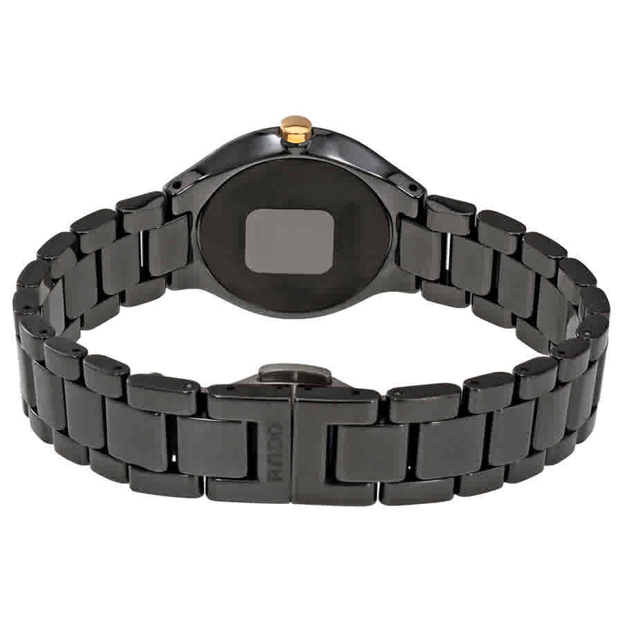 RadoTrue Black Dial Diamond Markers Ladies Ceramic Watch R27742702