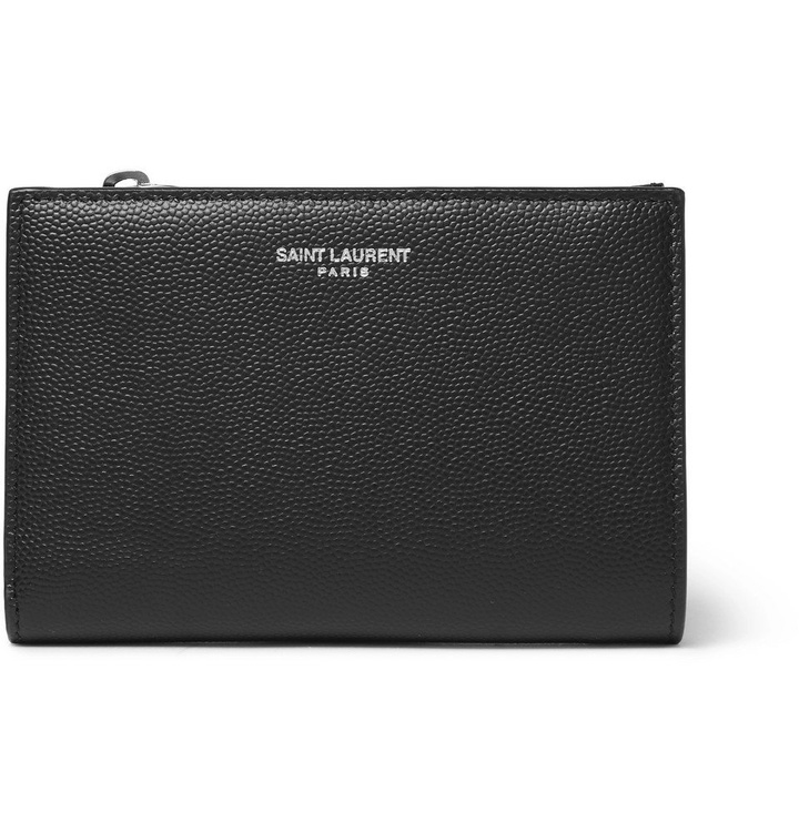 Photo: Saint Laurent - Pebble-Grain Leather Billfold Wallet - Men - Black