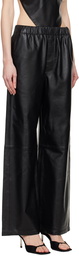 Ludovic de Saint Sernin Black Boxer Leather Pants