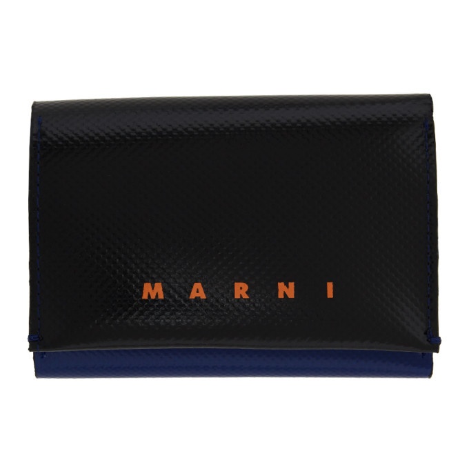 Photo: Marni Black and Blue Tribeca Trifold Wallet