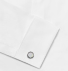 DEAKIN & FRANCIS - Rhodium-Plated Mother-of-Pearl Cufflinks - Silver
