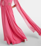 Elie Saab Embellished silk chiffon gown