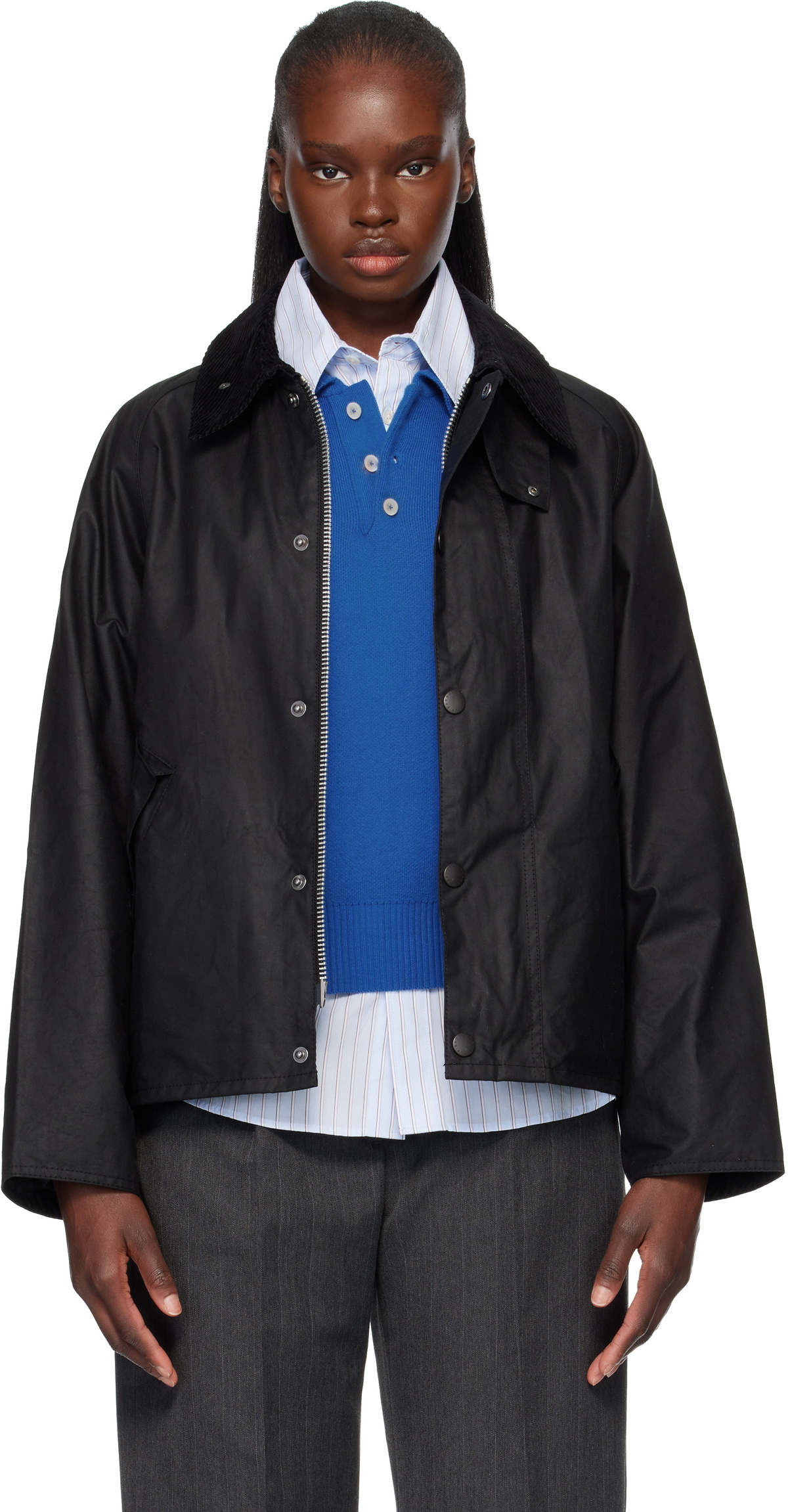 Barbour Black Transport Waxed Jacket