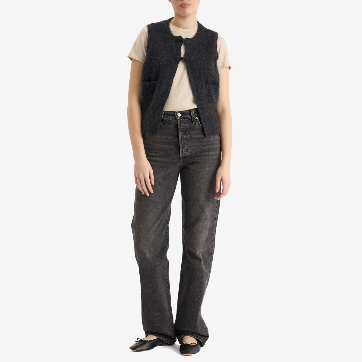 Levi's Women's Levis Ribcage Full Length Jeans in Static Noise Overload