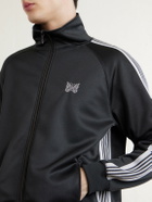 Needles - Logo-Embroidered Striped Jersey Track Jacket - Black