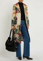 Alice + Olivia Joelle Floral-print Belted Coat Multicoloured