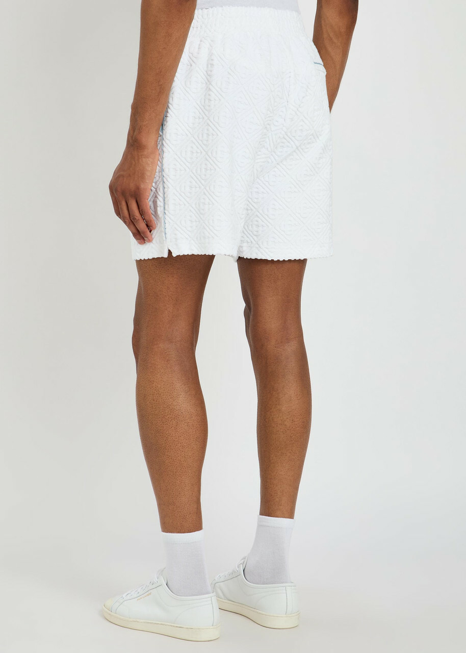 Casablanca Logo-monogrammed Terry Shorts White