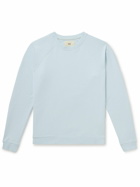 Folk - Rivet Garment-Dyed Cotton-Jersey Sweatshirt - Blue