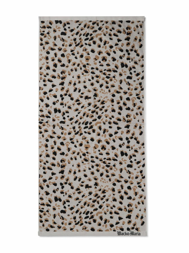 Photo: Wacko Maria - Leopard-Print Cotton-Jacquard Beach Towel