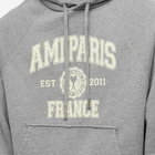 AMI Men's Paris Popover Hoody in Heather Grey