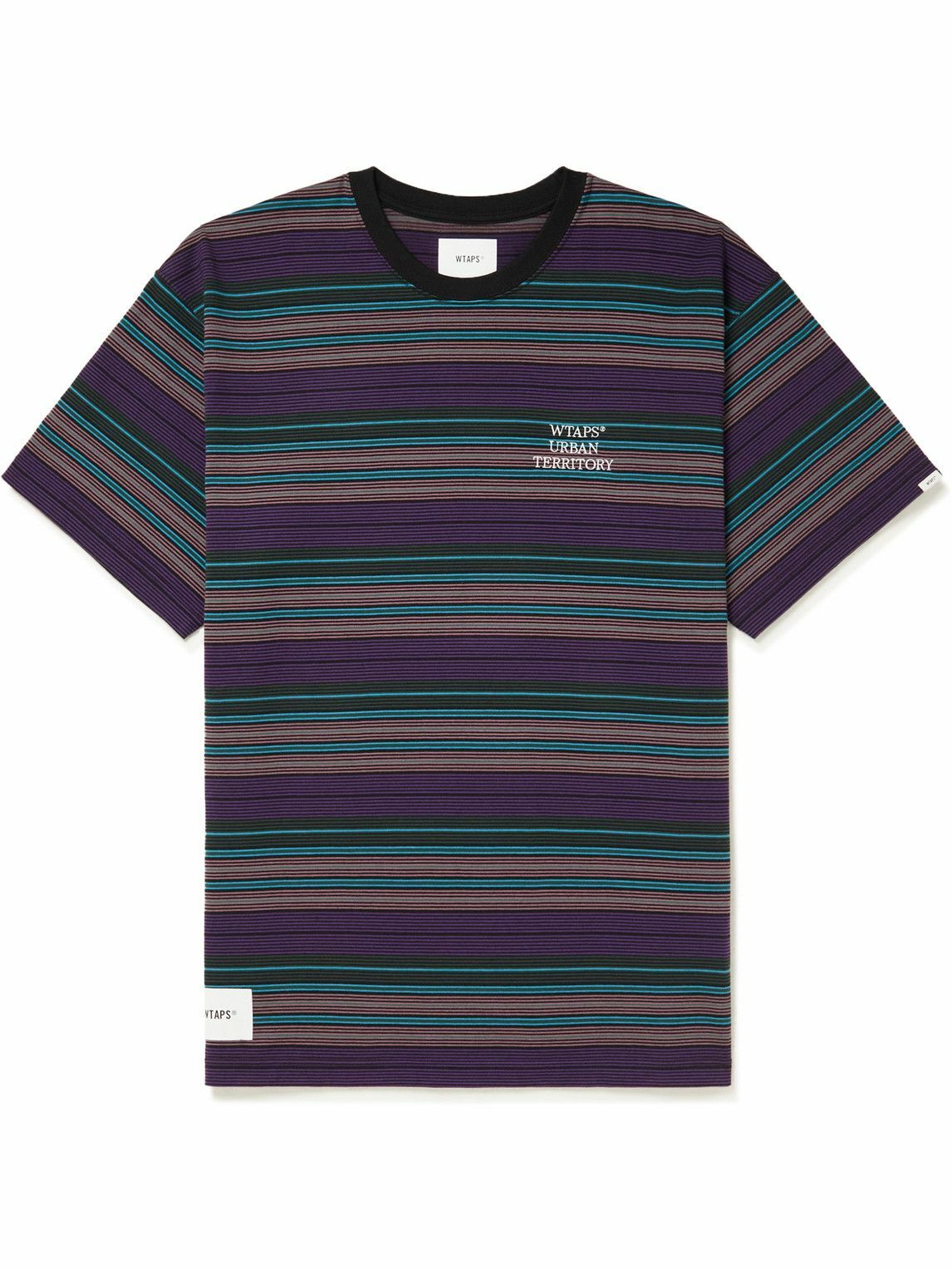 WTAPS - Logo-Embroidered Striped Cotton-Jersey T-Shirt