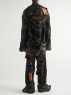 Balenciaga - Super Destroyed Wide-Leg Distressed Jeans - Black
