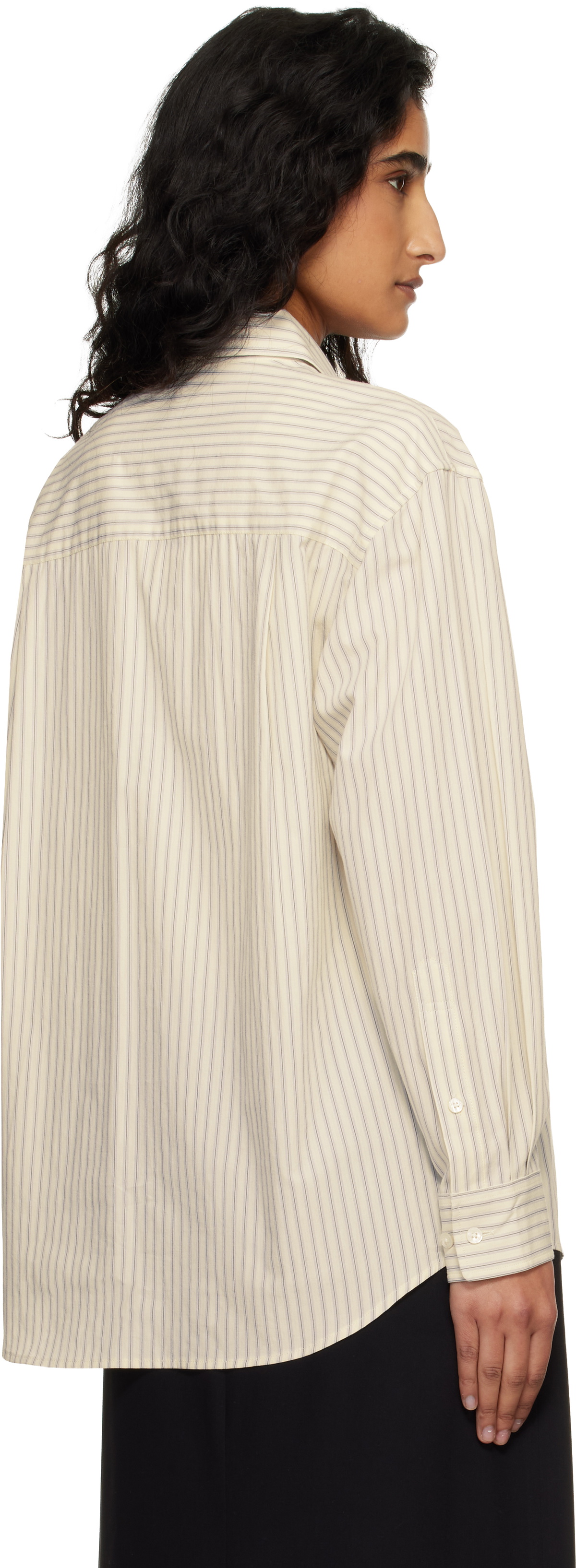 Dunst Off-White 2-Way Oversized Striped Shirt