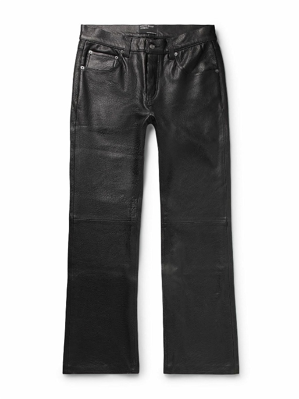 Photo: Enfants Riches Déprimés - Straight-Leg Textured-Leather Trousers - Black