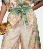 Zimmermann August printed silk wide-leg pants