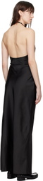WYNN HAMLYN Black Buckle Maxi Dress