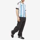 Adidas Men's Argentina FA Home Authentic Jersey in White/Light Blue