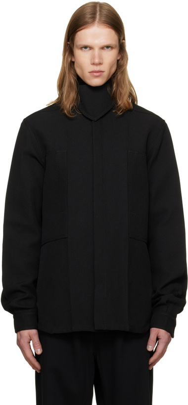 Photo: Rick Owens Black Tower Outershirt Jacket
