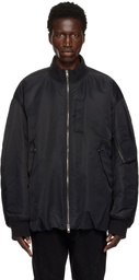 WOOYOUNGMI Black Over Fit MA-1 Bomber Jacket