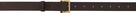 AURALEE Brown Leather Square Buckle Belt