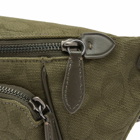 Coach Men's League Belt Bag in Army Green Signature Canvas 