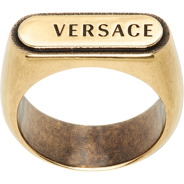 Photo: Versace Logo Tag Ring