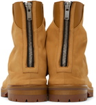 424 Beige Overlay Boots