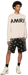 AMIRI Black Bandana Field Print Shorts